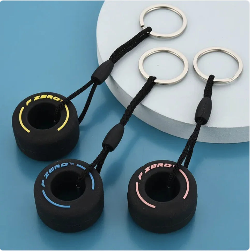 F1 Racing P-Zero Soft Rubber Tire Keychain