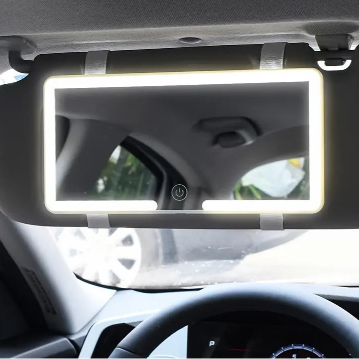 Car Sun Visor HD Mirror with Dimmable LED Lights