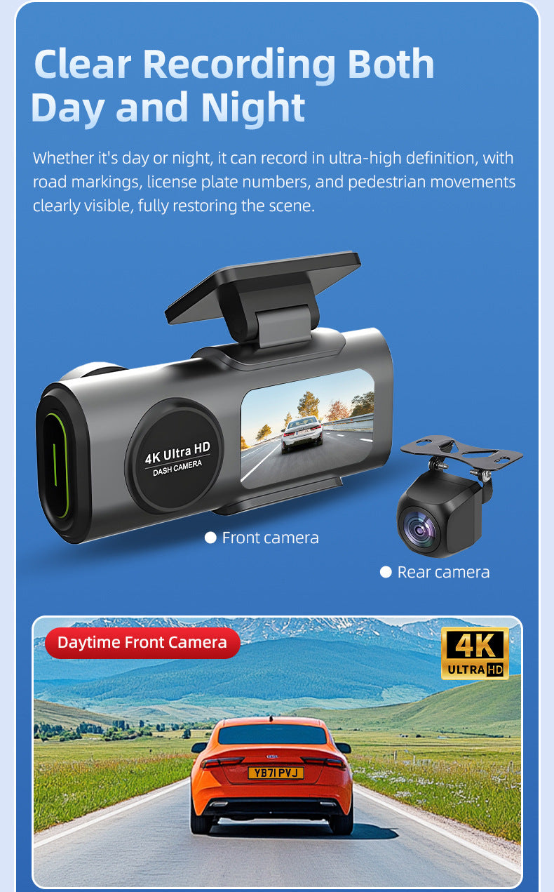 Sentinel 4K Ultra HD — Dual Dash Cam with GPS & Night Vision Automotive Must