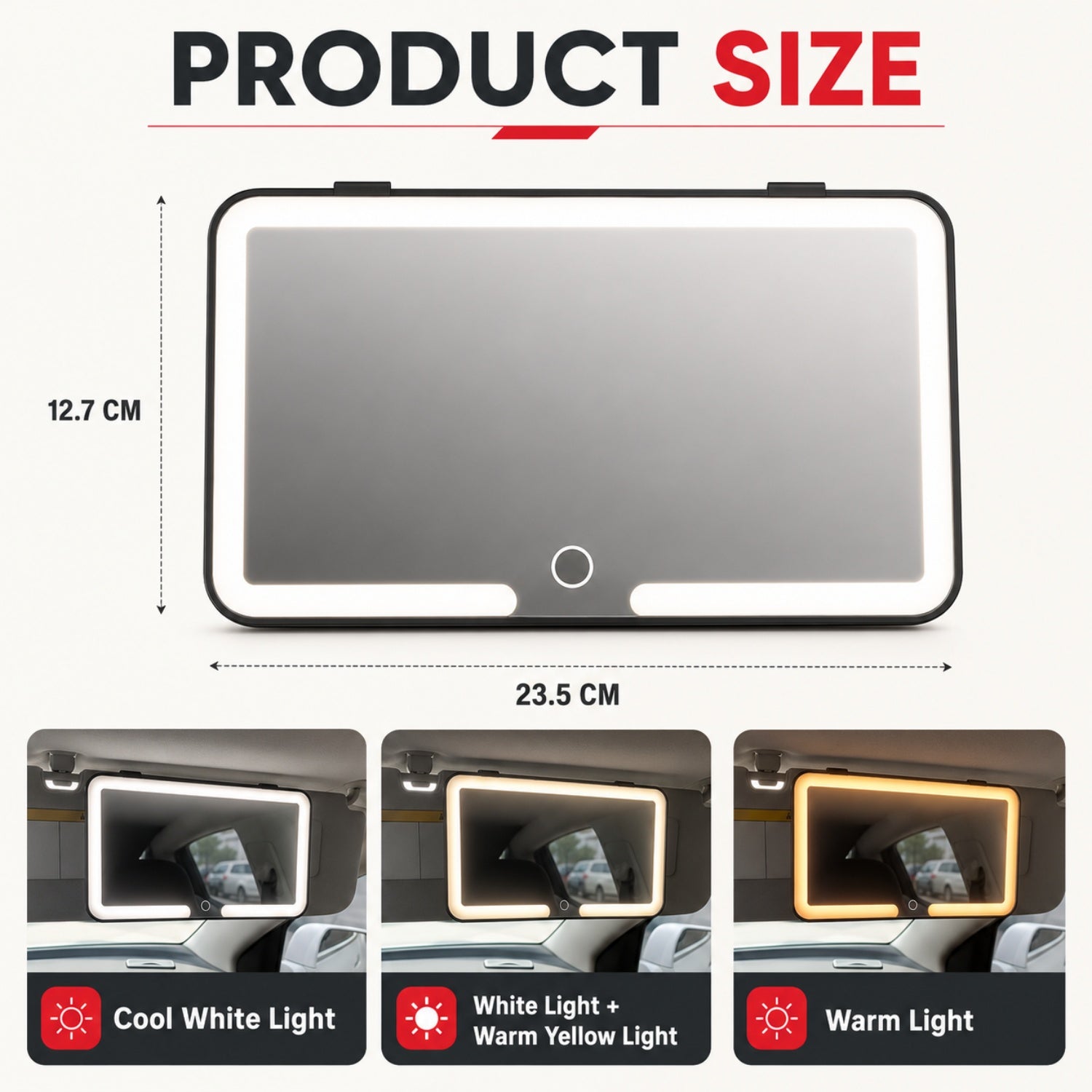 Car smart makeup mirror Automotive Must