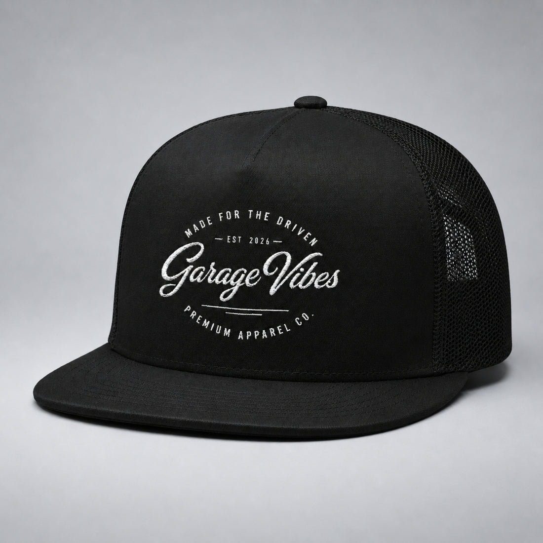 The Badge Cap — Flat Bill Snapback | Garage Vibes Printify