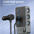 PowerHub Pro 8-in-1 — 120W Smart Car Power Adapter with USB-C PD & DC Sockets Automotive Must