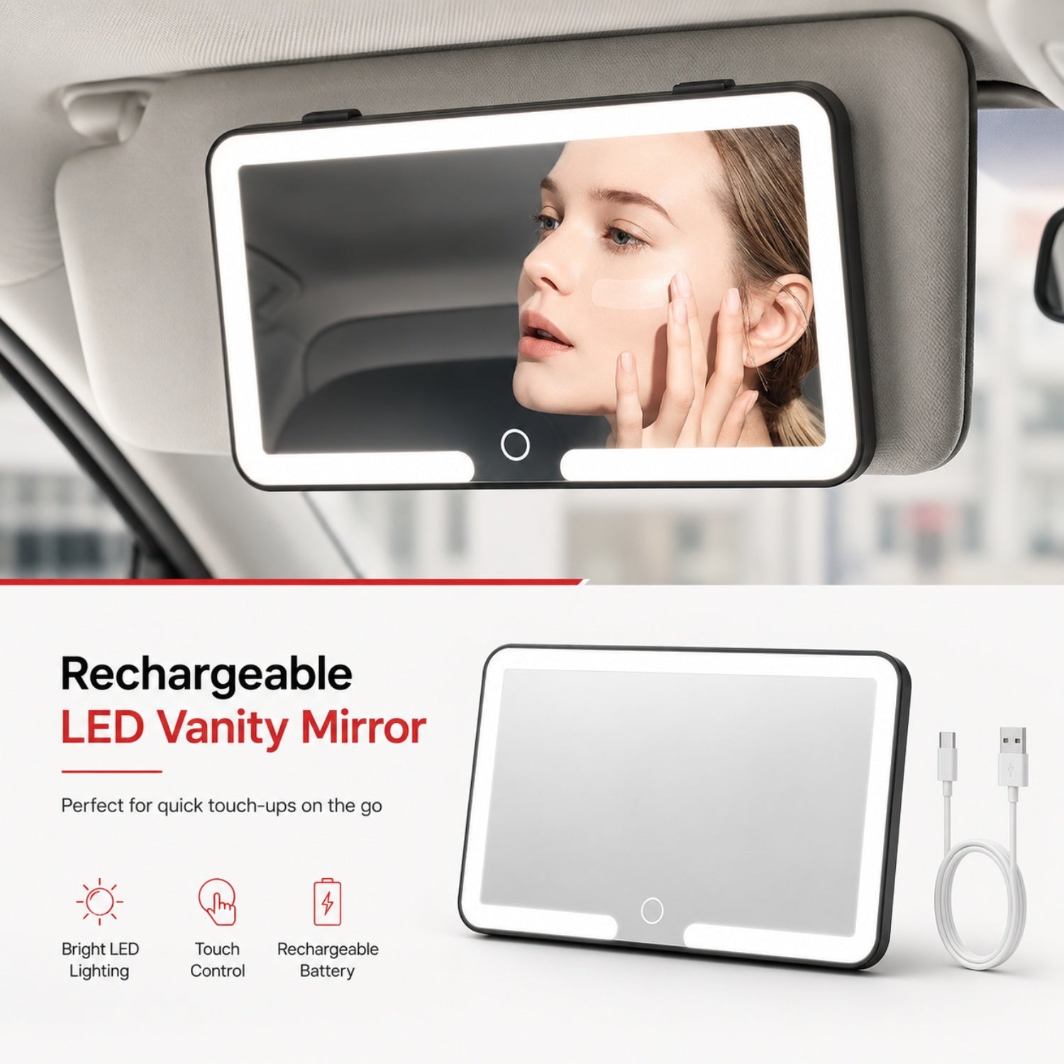 Car smart makeup mirror Automotive Must
