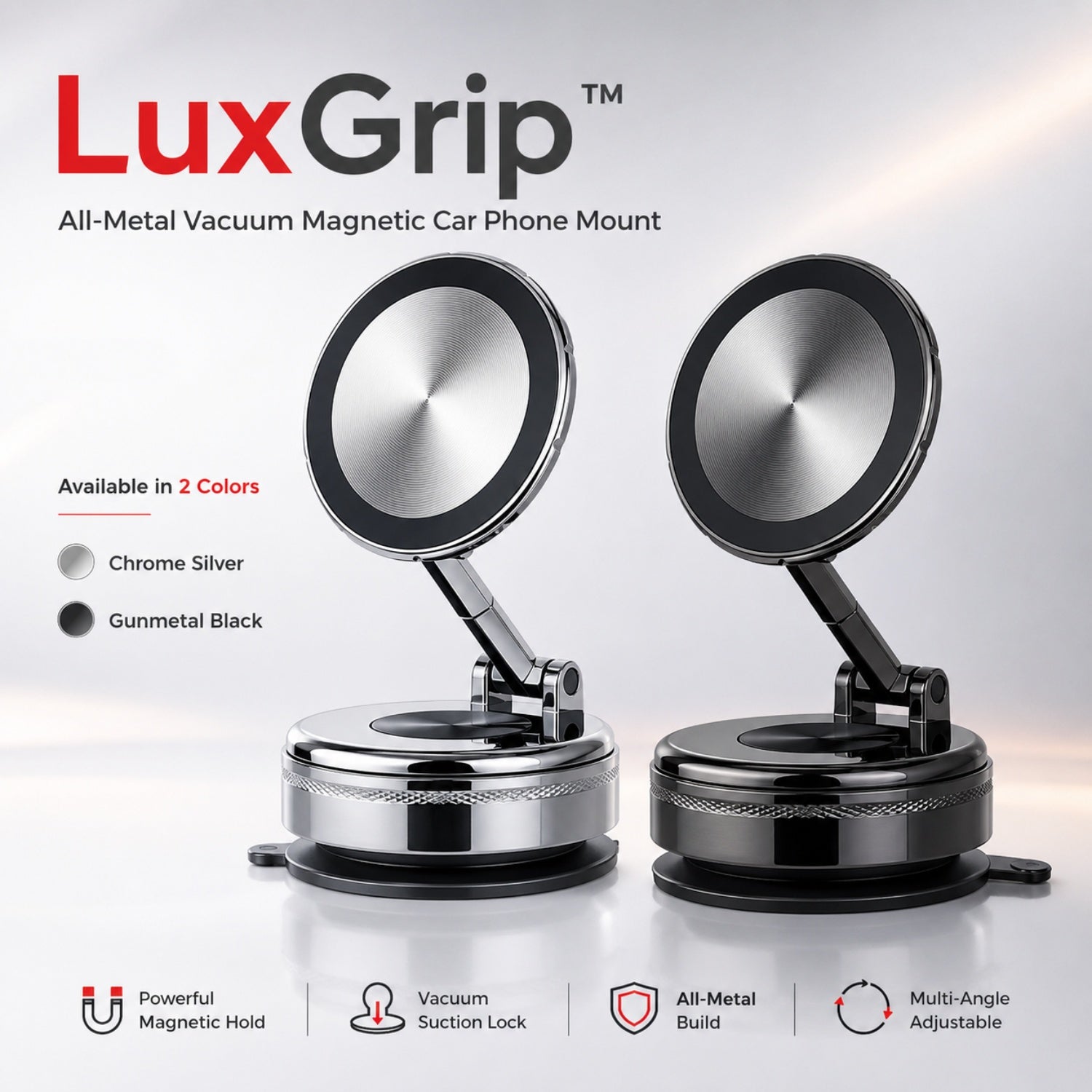 All Metal Vacuum Magnetic Car Phone Holder Automotive Must