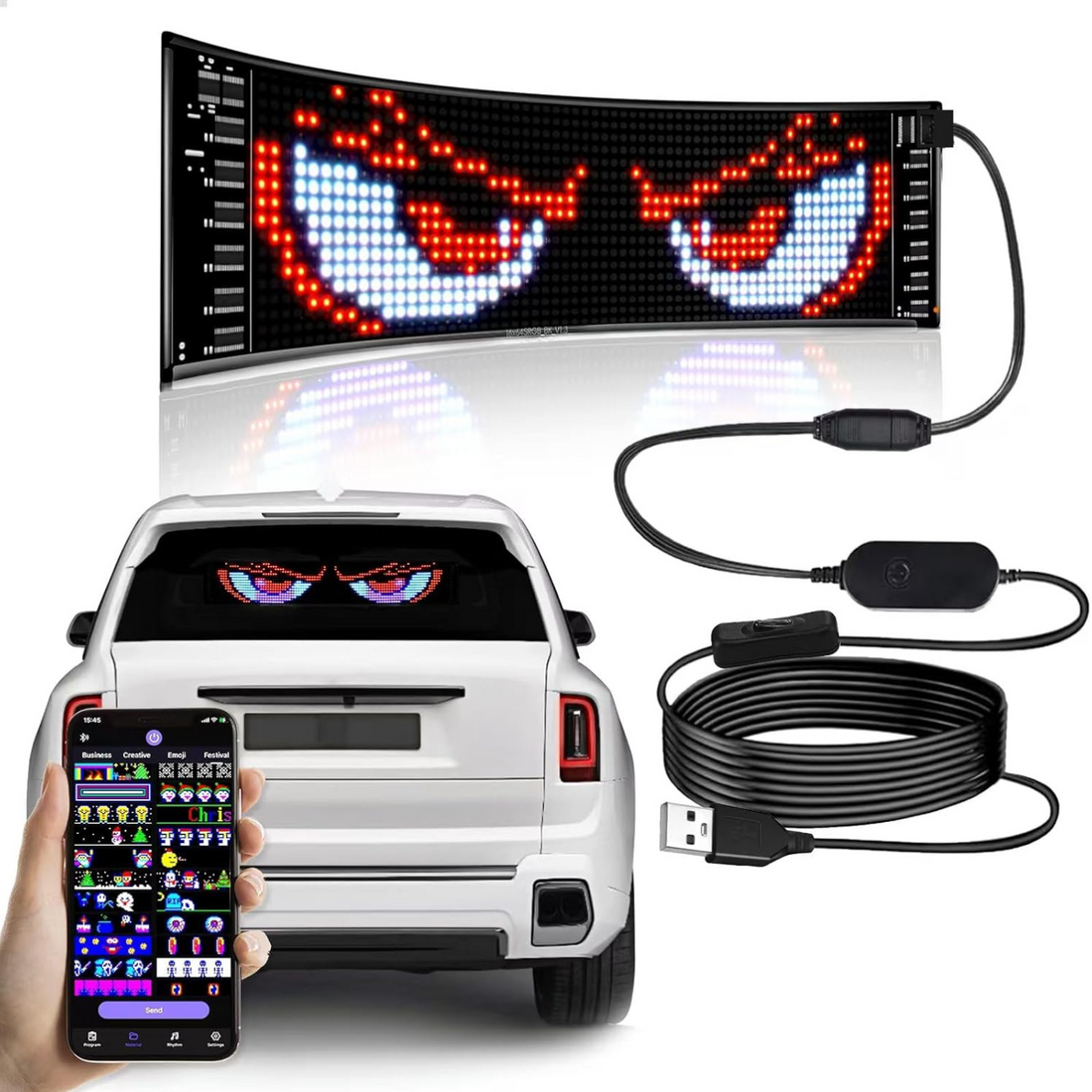 Flexible Scrolling LED Indicator Car Sign