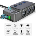 PowerHub Pro 8-in-1 — 120W Smart Car Power Adapter with USB-C PD & DC Sockets Automotive Must