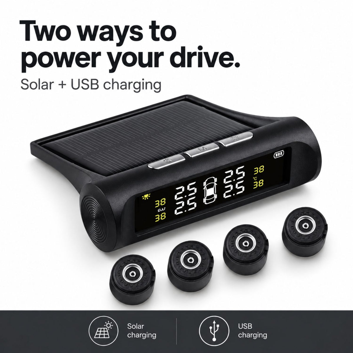 SolarTire Alert™ | Wireless Tire Pressure Monitoring System Automotive Must