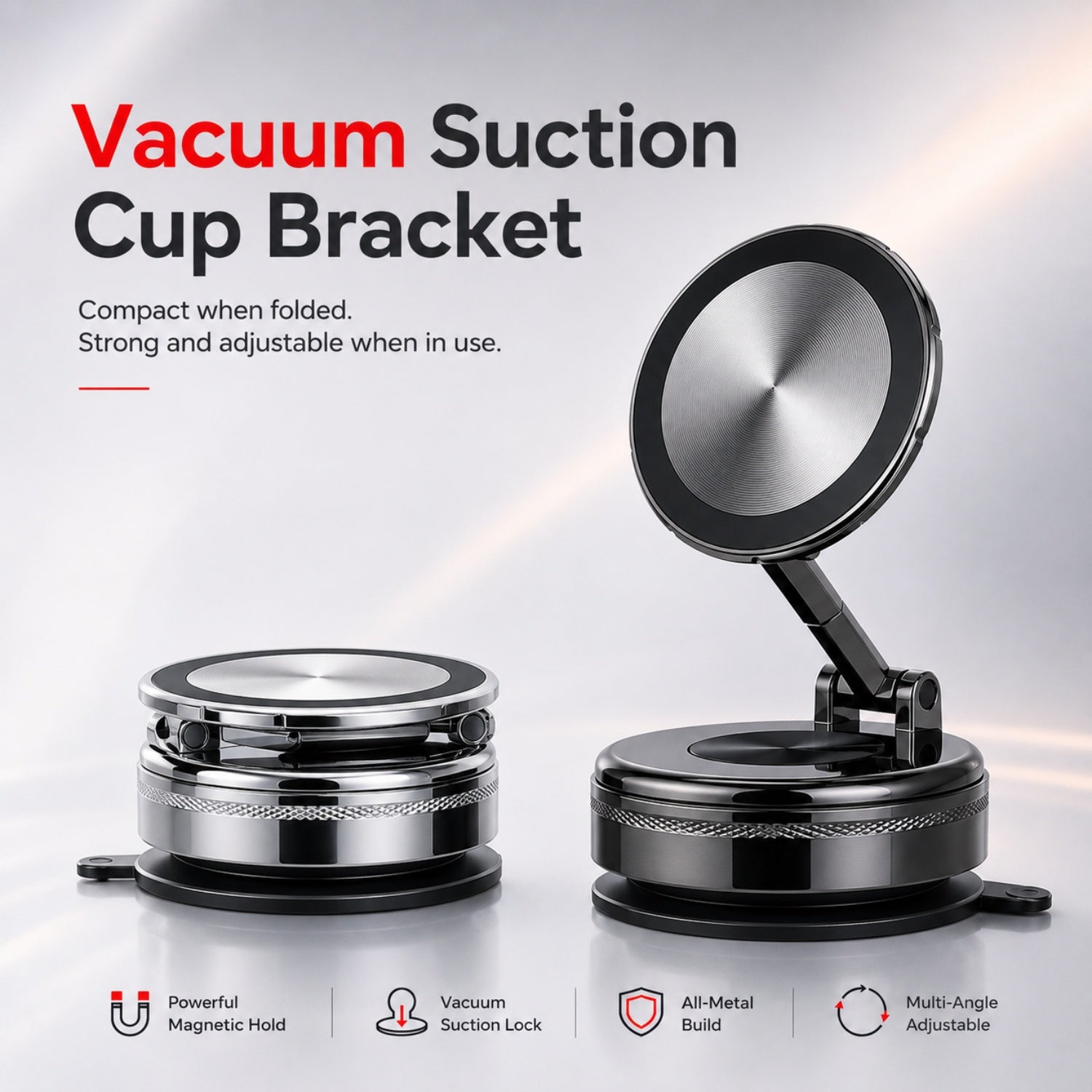 All Metal Vacuum Magnetic Car Phone Holder Automotive Must