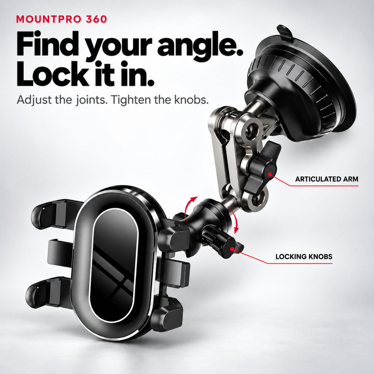 MountPro 360 — Universal Car Phone Holder & Windshield Mount Automotive Must