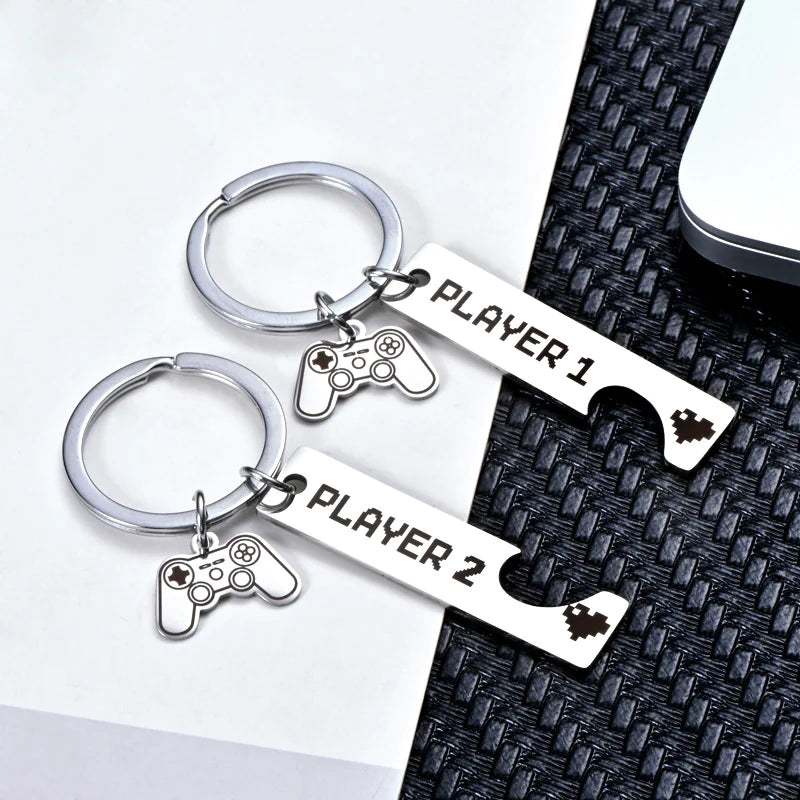 Set of Gamer Keychains for Couples