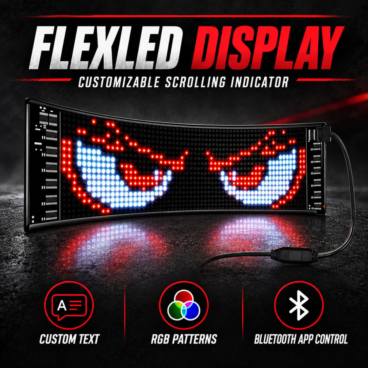 FlexLED Display™ | Customizable Scrolling Indicator Automotive Must