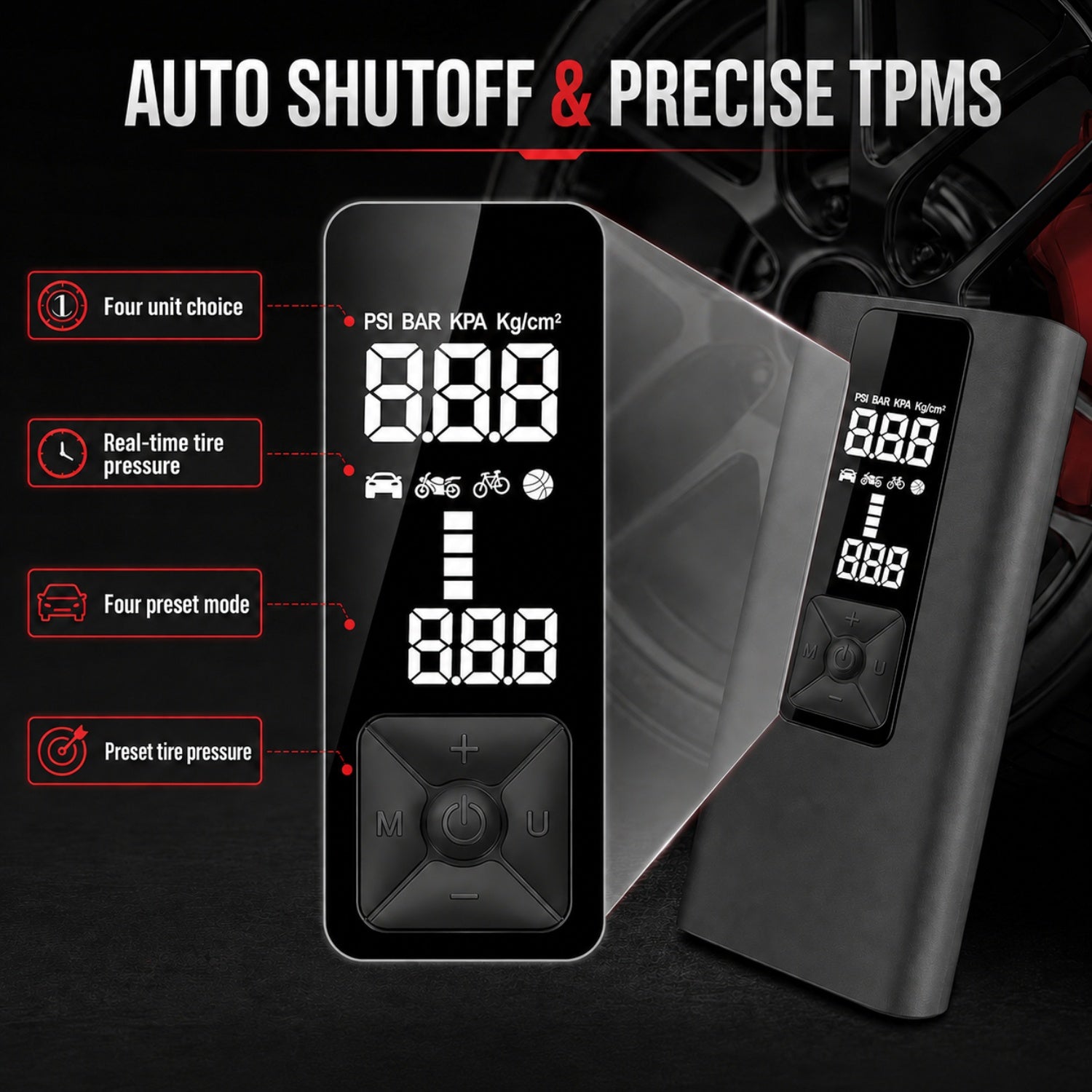 AirPumpMax 150™ | 4x High-Performance Cordless Air Pump Automotive Must
