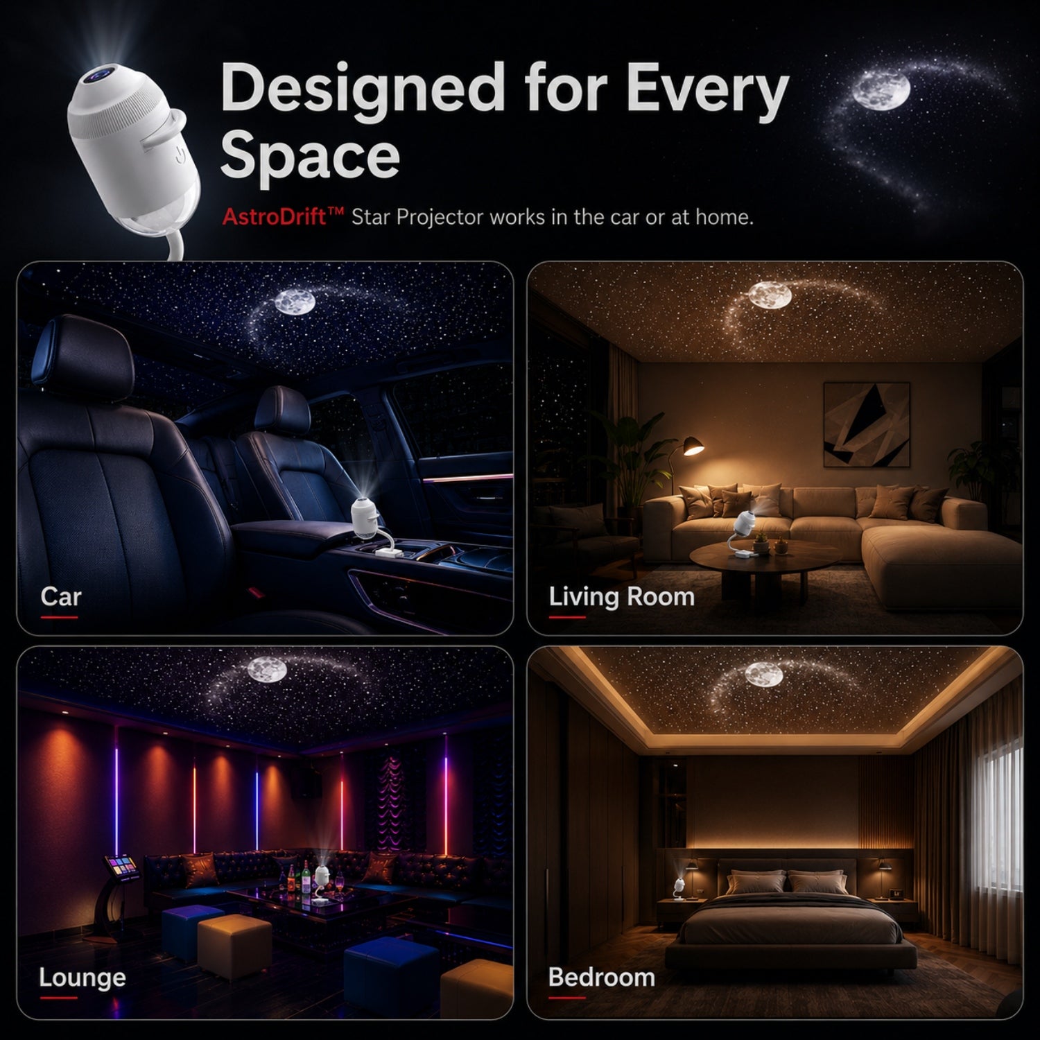 AstroDrift™ — USB Star Projector for Car & Home AutomotiveMust
