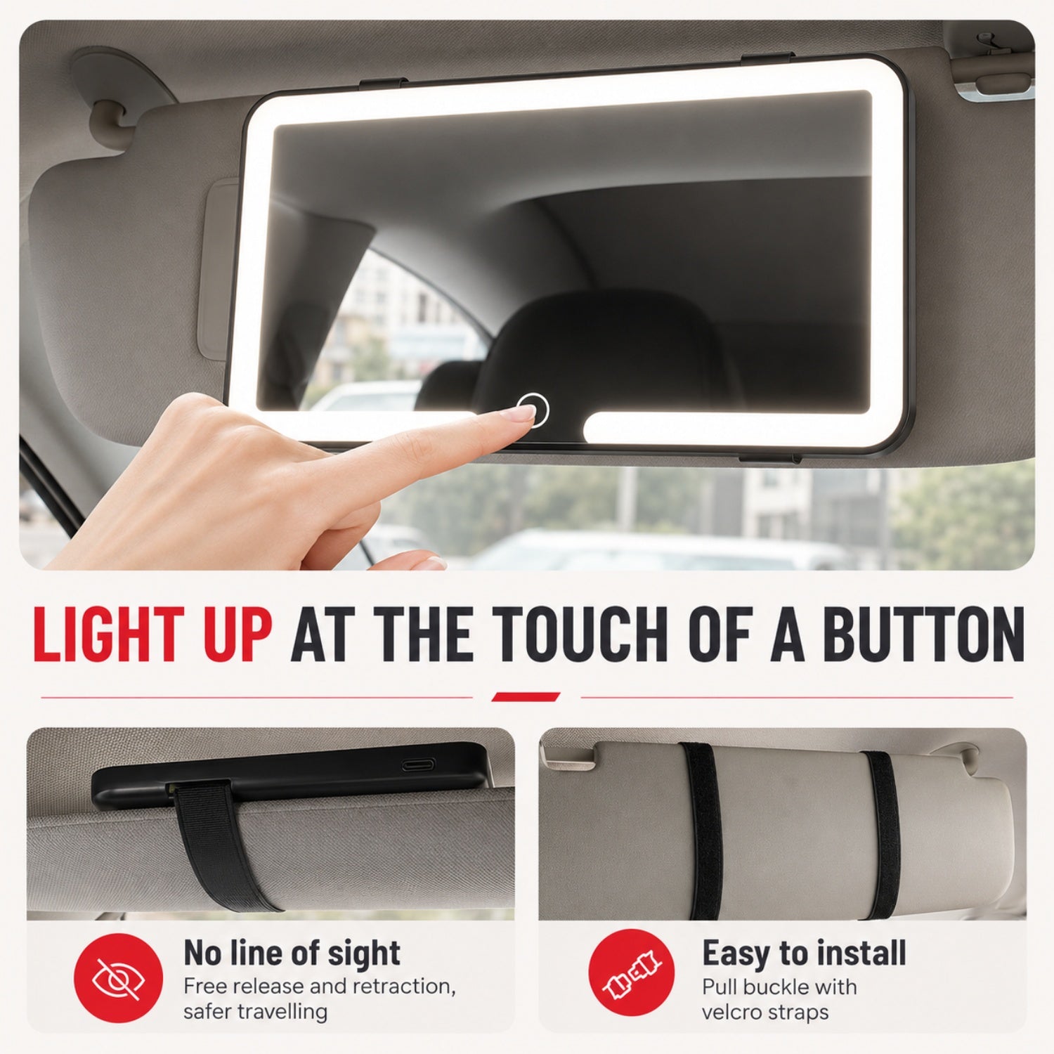 Car smart makeup mirror Automotive Must