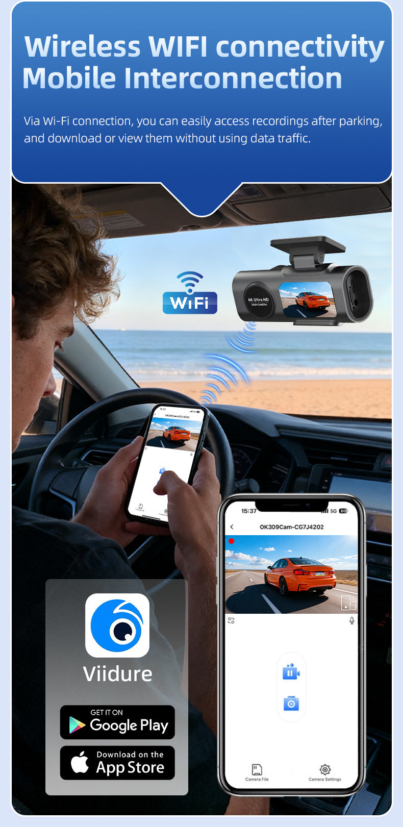 Sentinel 4K Ultra HD — Dual Dash Cam with GPS & Night Vision Automotive Must
