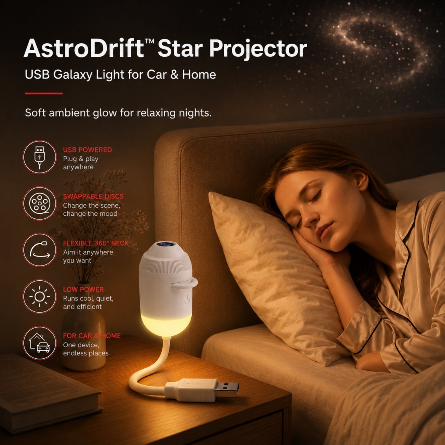 AstroDrift™ — USB Star Projector for Car & Home AutomotiveMust