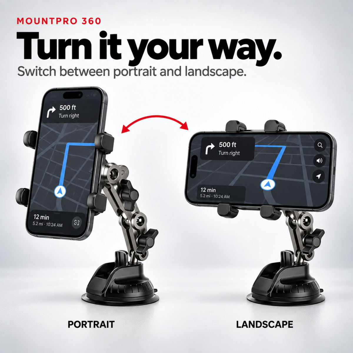 MountPro 360 — Universal Car Phone Holder & Windshield Mount Automotive Must