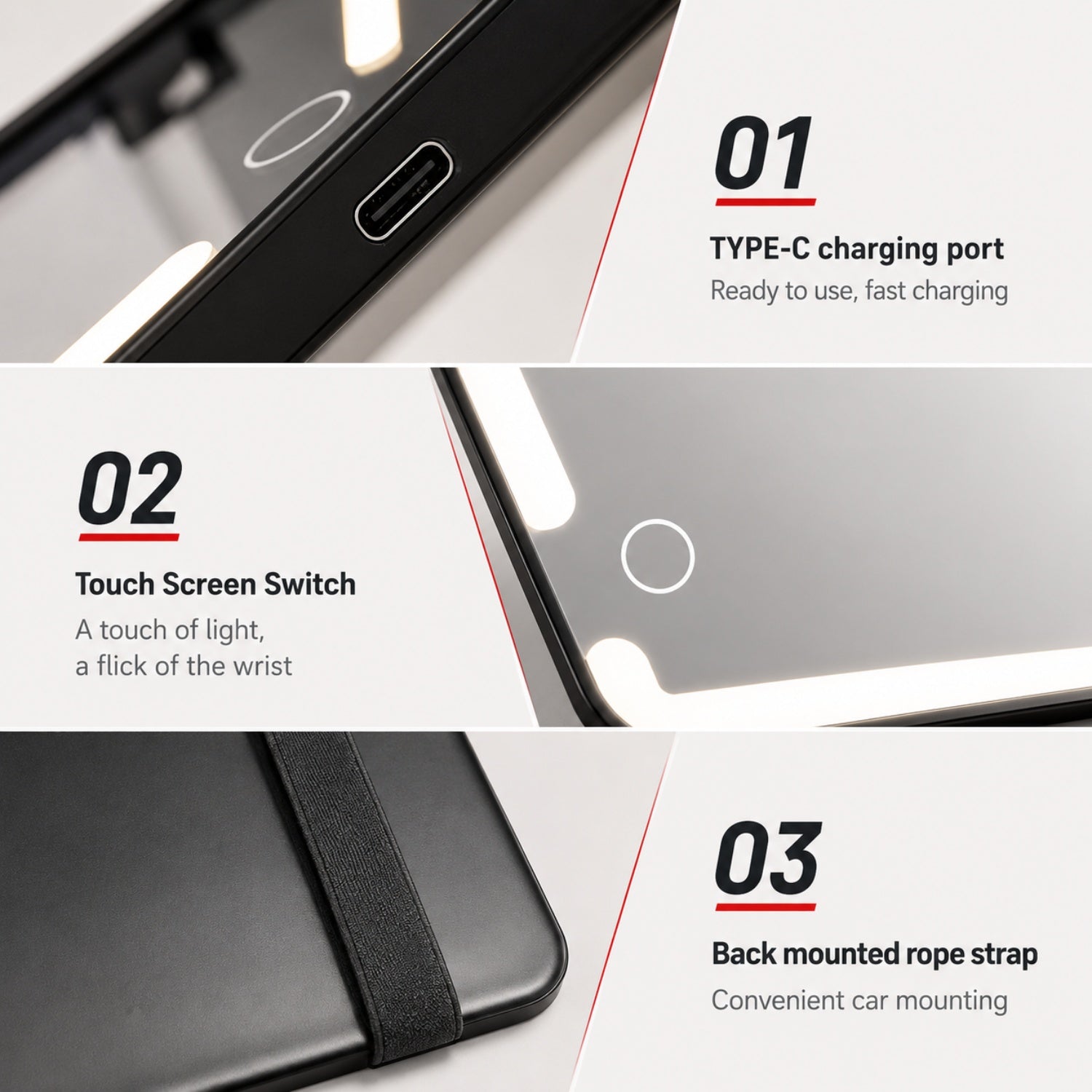 Car smart makeup mirror Automotive Must