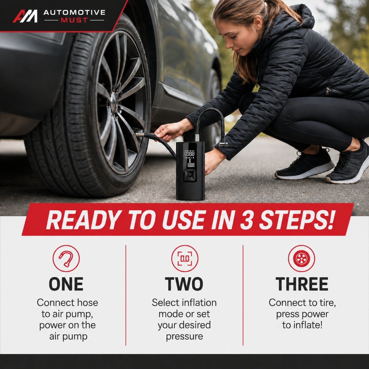 AirPumpMax 150™ | 4x High-Performance Cordless Air Pump Automotive Must