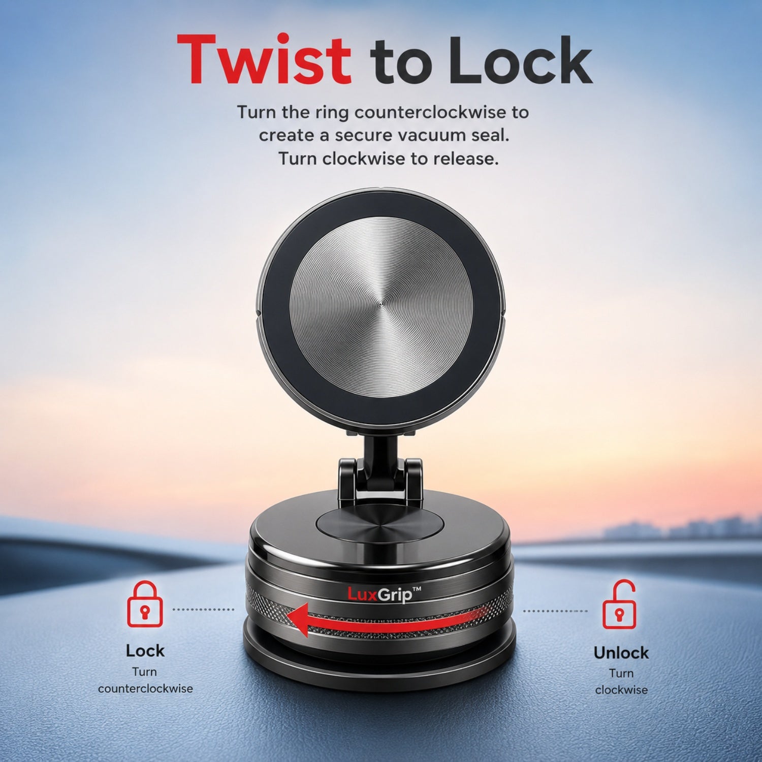 All Metal Vacuum Magnetic Car Phone Holder Automotive Must