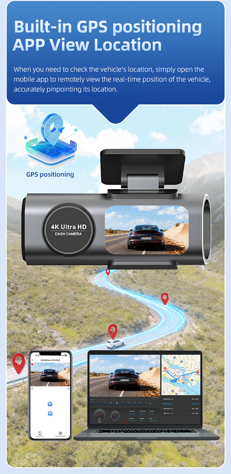 Sentinel 4K Ultra HD — Dual Dash Cam with GPS & Night Vision Automotive Must