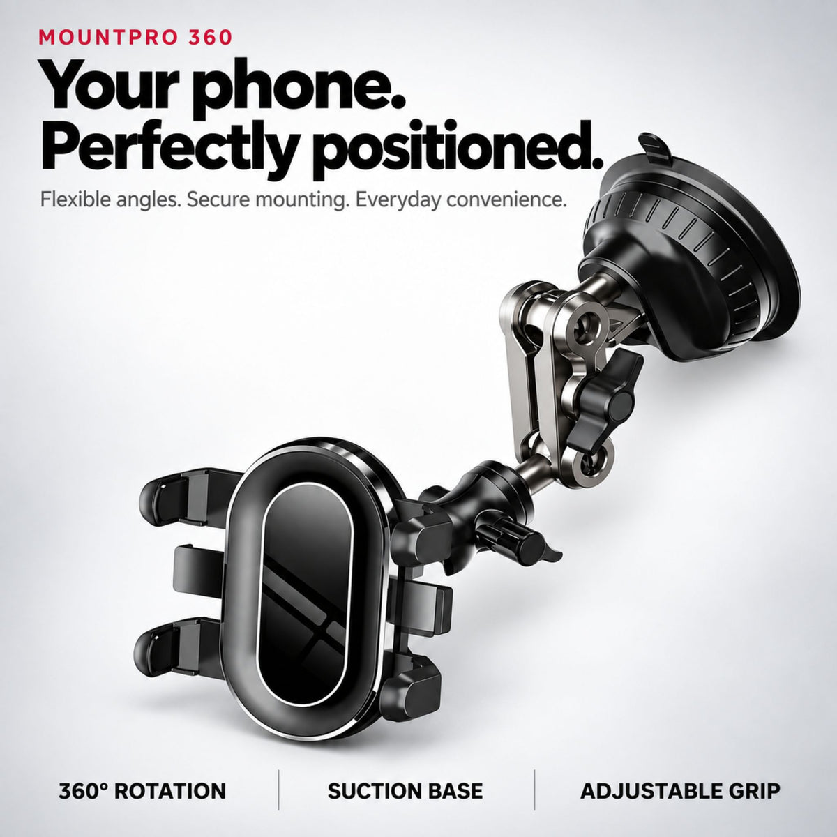 MountPro 360 — Universal Car Phone Holder & Windshield Mount Automotive Must
