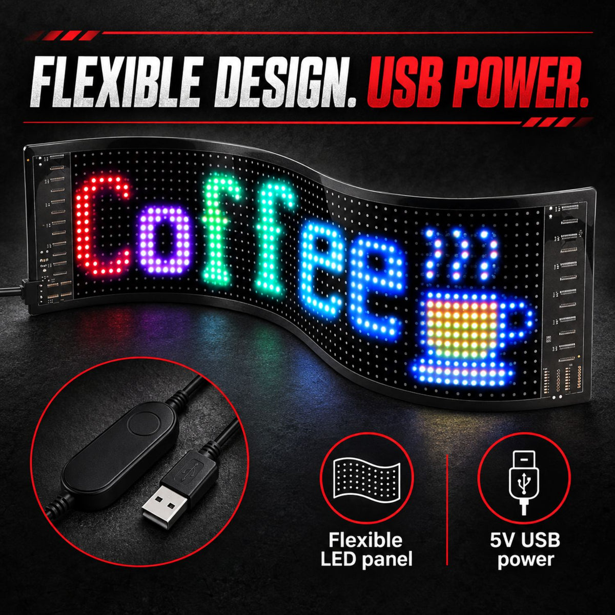 FlexLED Display™ | Customizable Scrolling Indicator Automotive Must