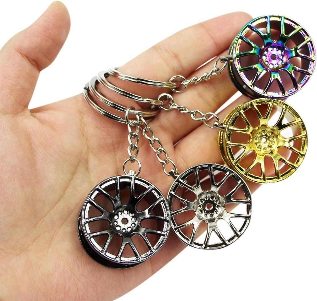 Premium Metal Rim Wheel Replica Keychain