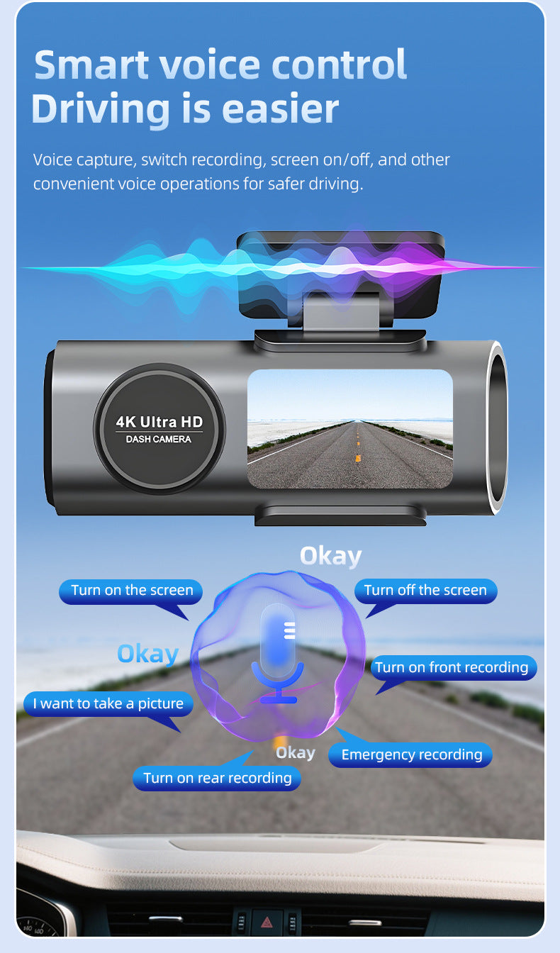 Sentinel 4K Ultra HD — Dual Dash Cam with GPS & Night Vision Automotive Must