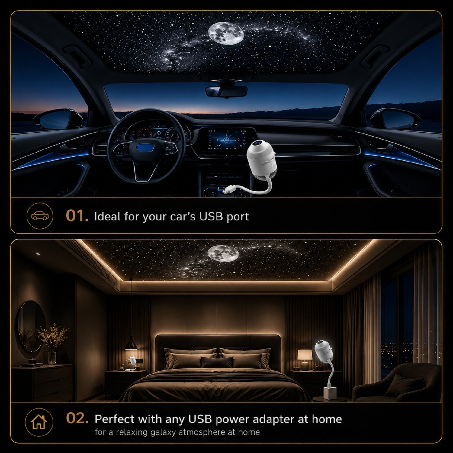 AstroDrift™ — USB Star Projector for Car & Home AutomotiveMust