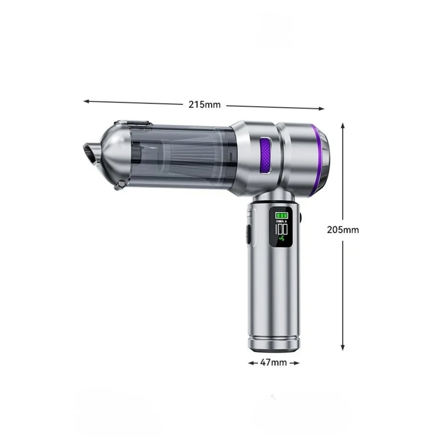 TurboVac 17KPa — Portable 100W Cordless Car Vacuum & Blower Automotive Must