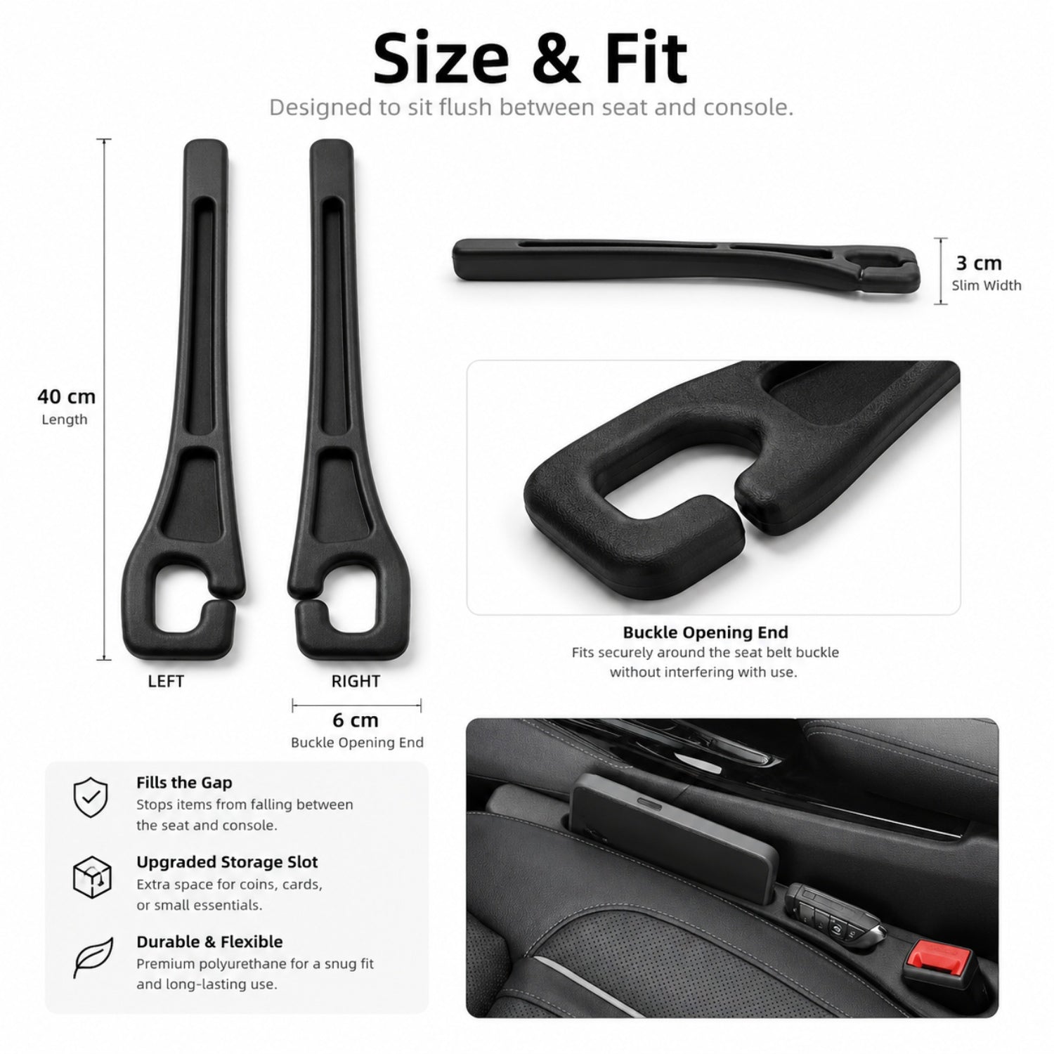 GapVault — Car Seat Gap Filler & Console Organizer AutomotiveMust