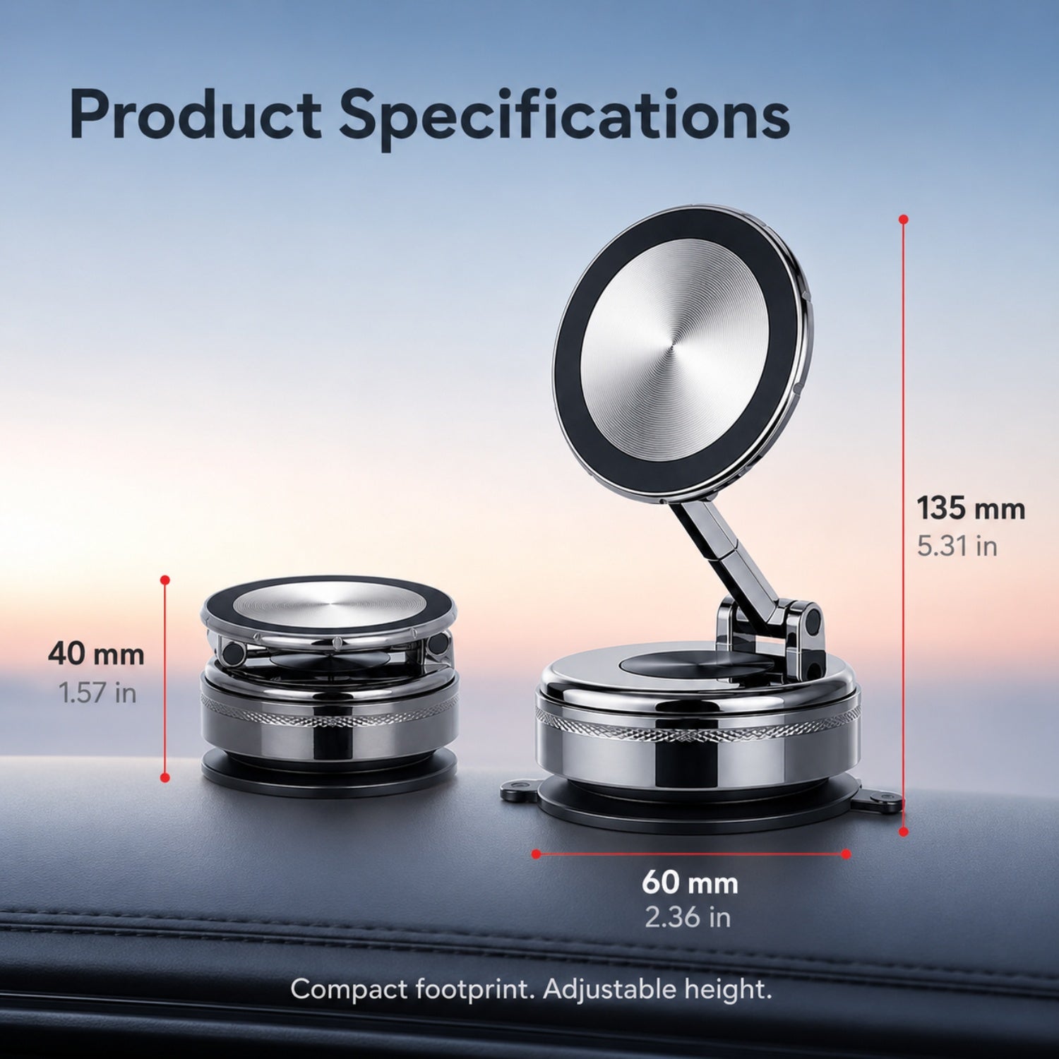 All Metal Vacuum Magnetic Car Phone Holder Automotive Must