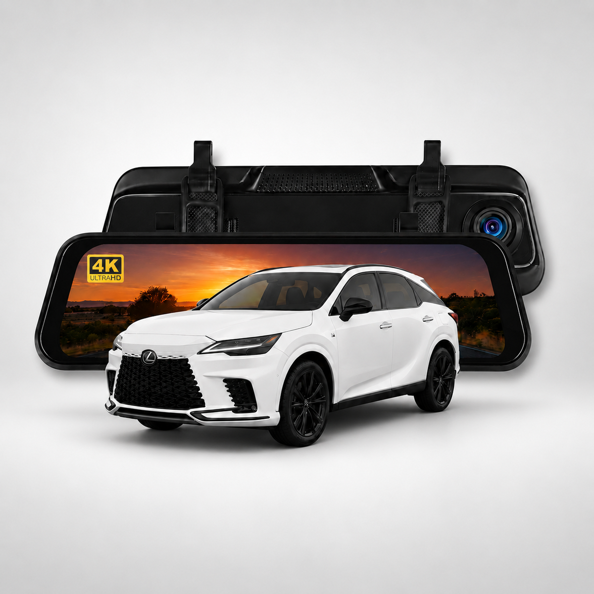MirrorDrive Ultra 4K — 9.66" Wireless CarPlay Dash Cam Automotive Must