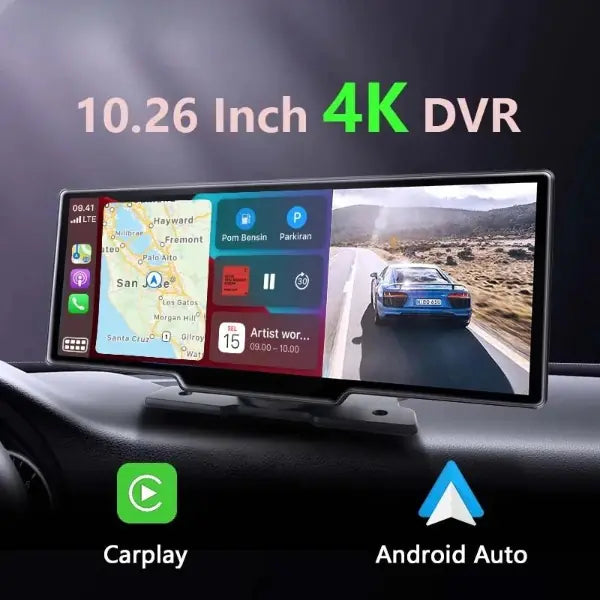 DashPlay Pro MAX™ | Portable Wireless Car Multimedia Player Dashcam