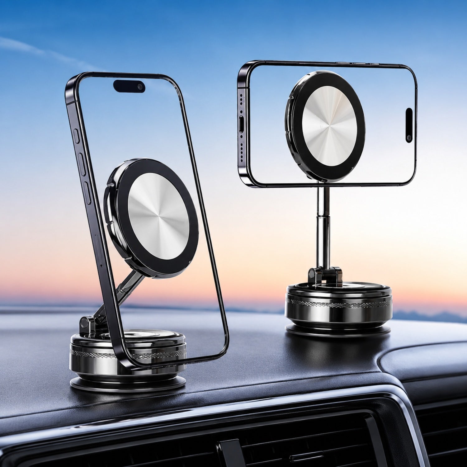 LuxGrip™ — All-Metal Vacuum Magnetic Car Phone Mount Automotive Must