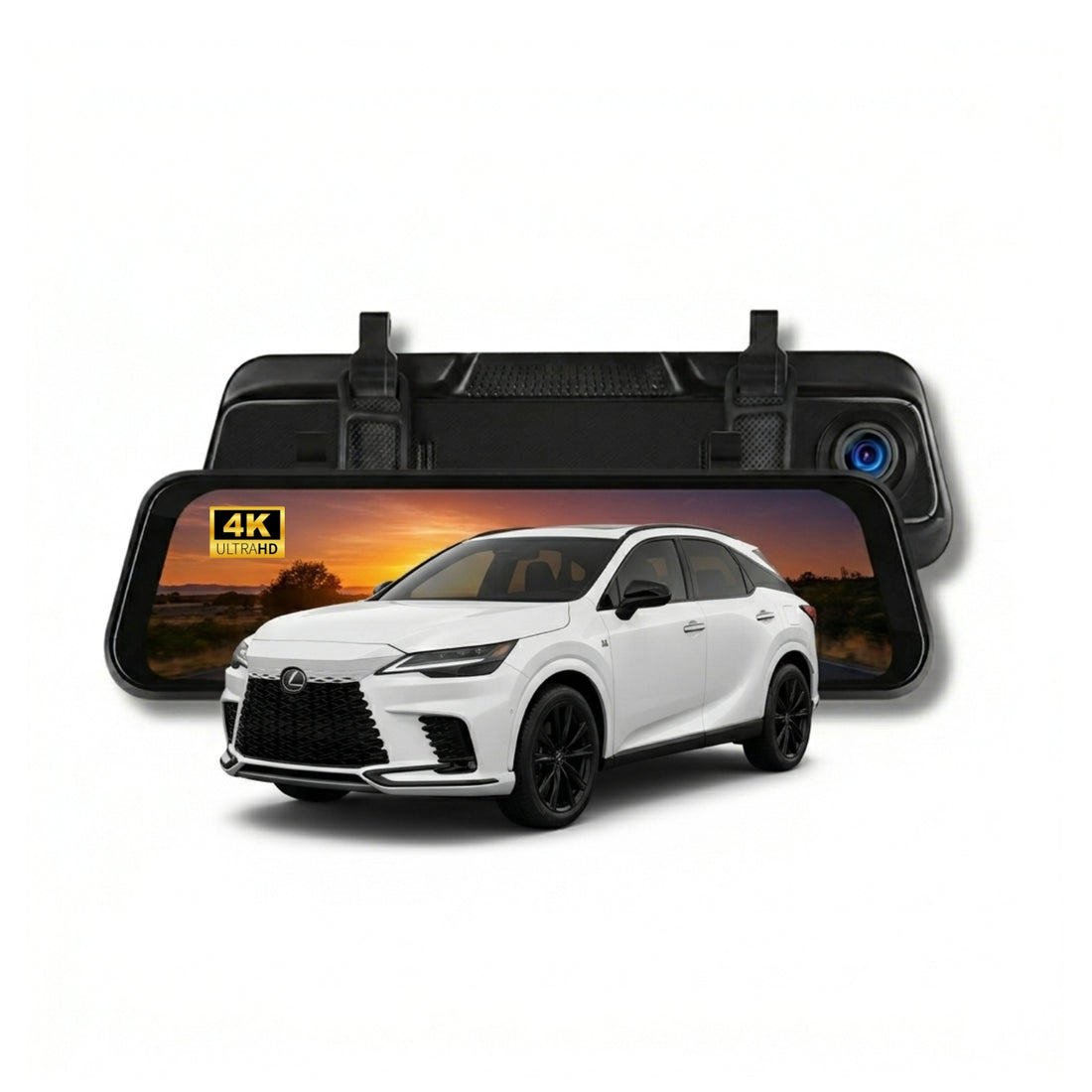 MirrorDrive Ultra 4K — 9.66" Wireless CarPlay Dash Cam Automotive Must