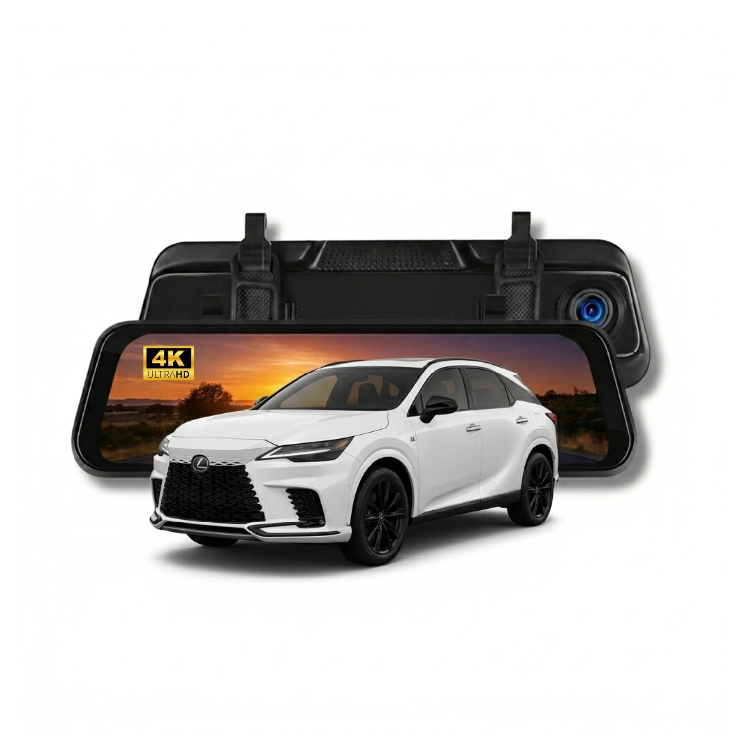 MirrorDrive Ultra 4K — 9.66" Wireless CarPlay Dash Cam Automotive Must