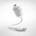 AstroDrift USB star projector with flexible gooseneck and USB plug for car and home