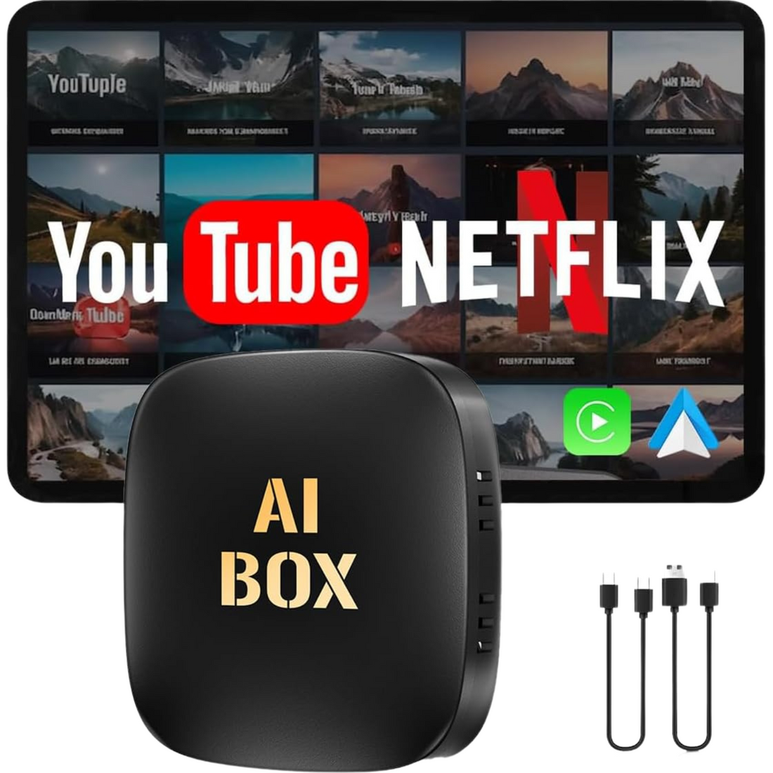 StreamLink Pro™ | Wireless CarPlay & Android Entertainment AI Box
