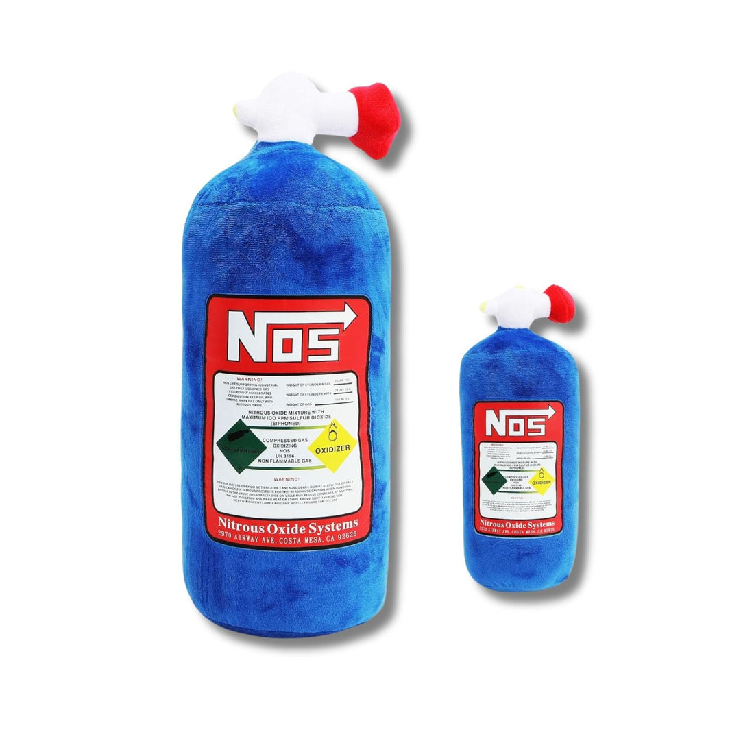 Comfy NOS Nitrogen Bottle Car Plush Pillows - Automotive Must
