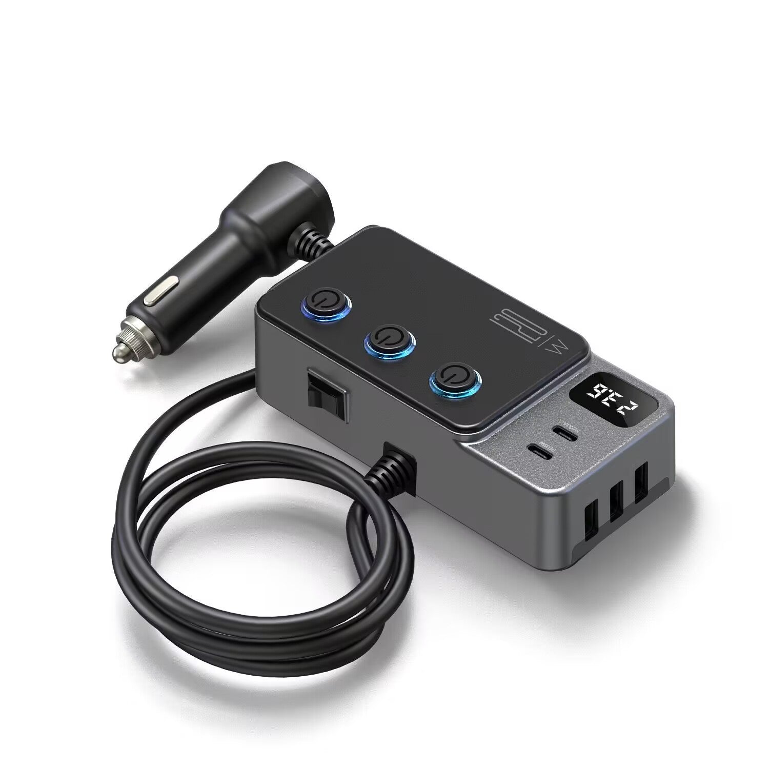 Car Cigarette Lighter Charger with 3USB Ports PD Fast Charge Automotive Must