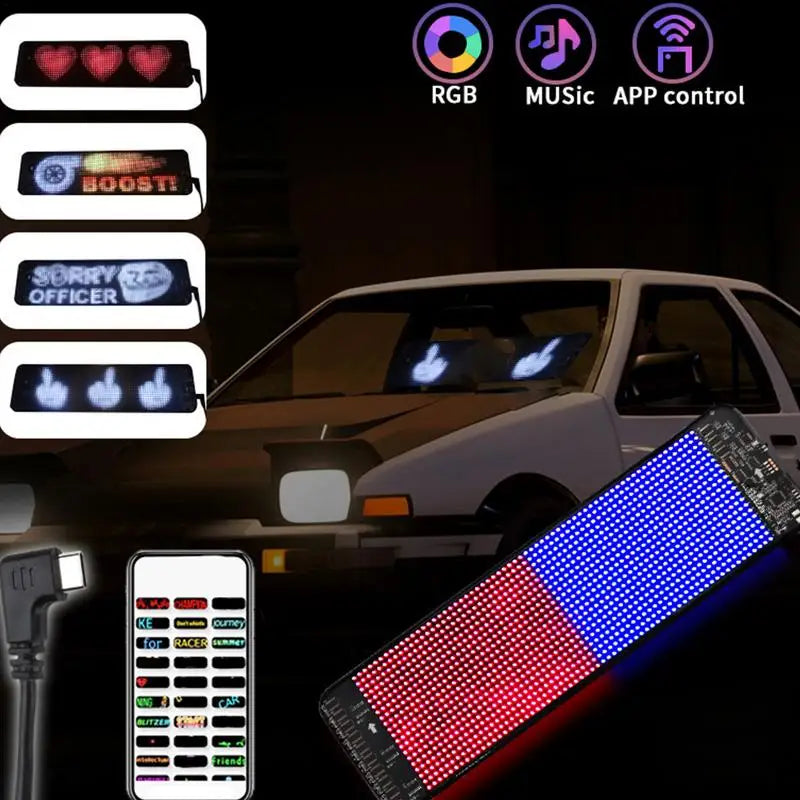 Flexible Scrolling LED Indicator Car Sign