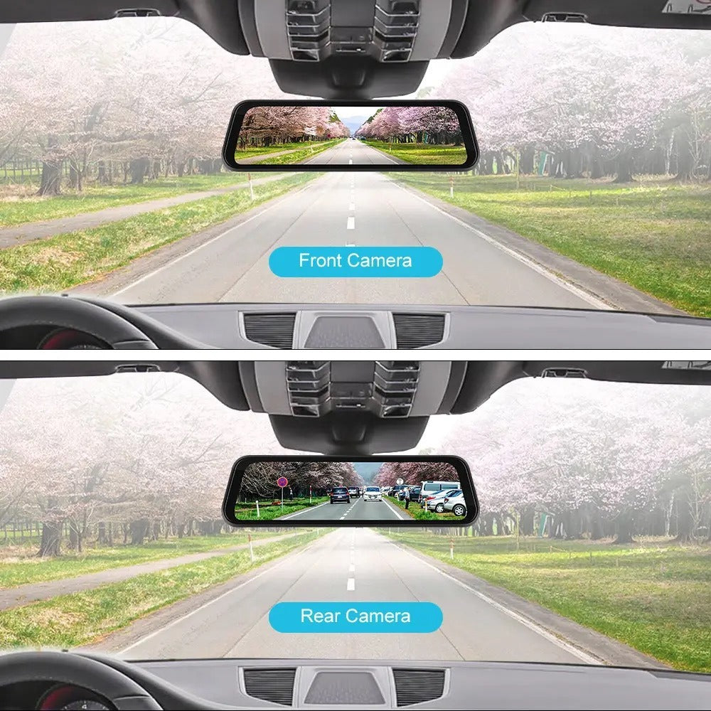 MirrorDrive Ultra 4K — 9.66" Wireless CarPlay Dash Cam Automotive Must