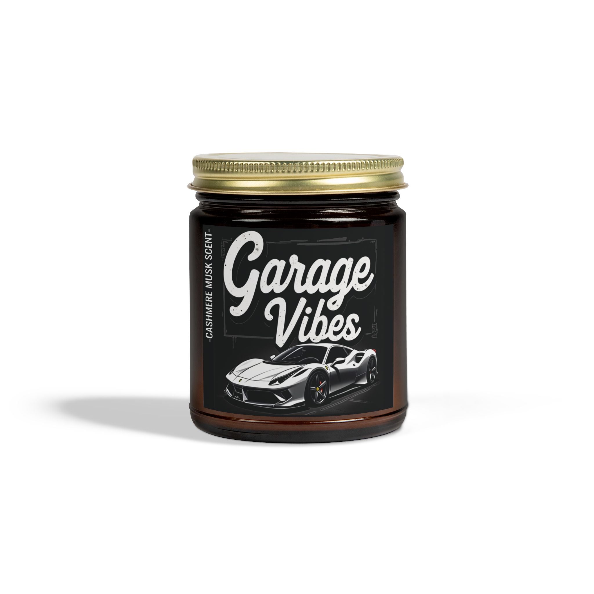 Garage Vibes Premium Scented Candle - Ferrari Cashmere Musk Coconut Apricot Wax (9oz) - Automotive Must