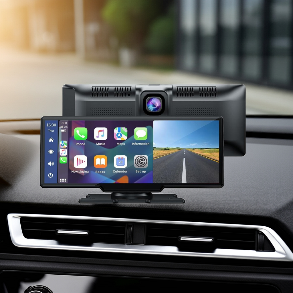 DashPlay Pro MAX™ | Portable Wireless Car Multimedia Player Dashcam