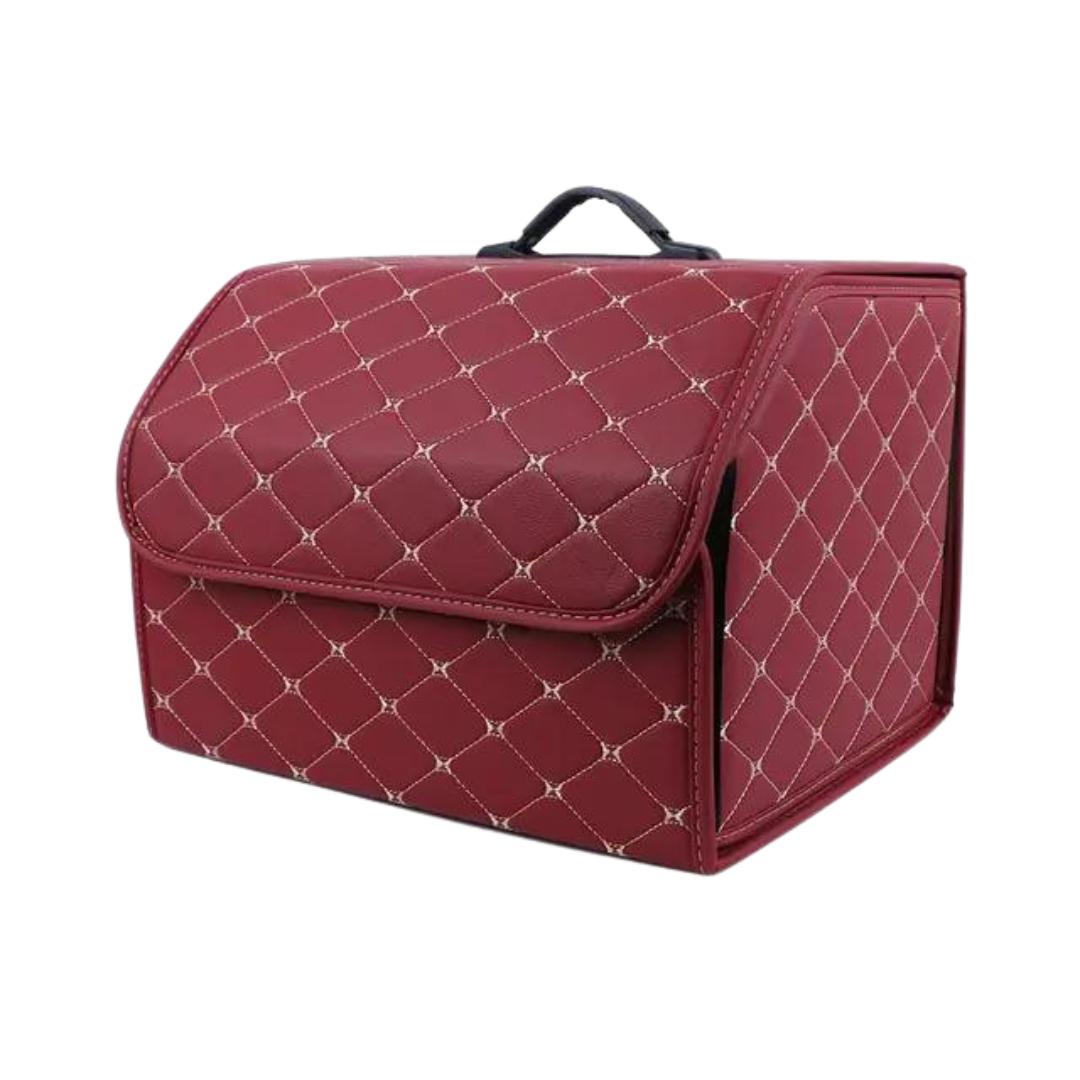 Portable Leather Organizer Car Storage Box - Automotive Must